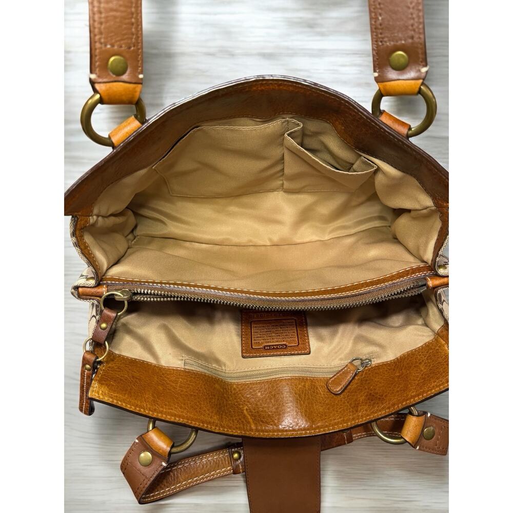 Y2K Coach 10816 Signature Patchwork Satchel & 40527 Zip Around Wallet - Picture 6 of 14